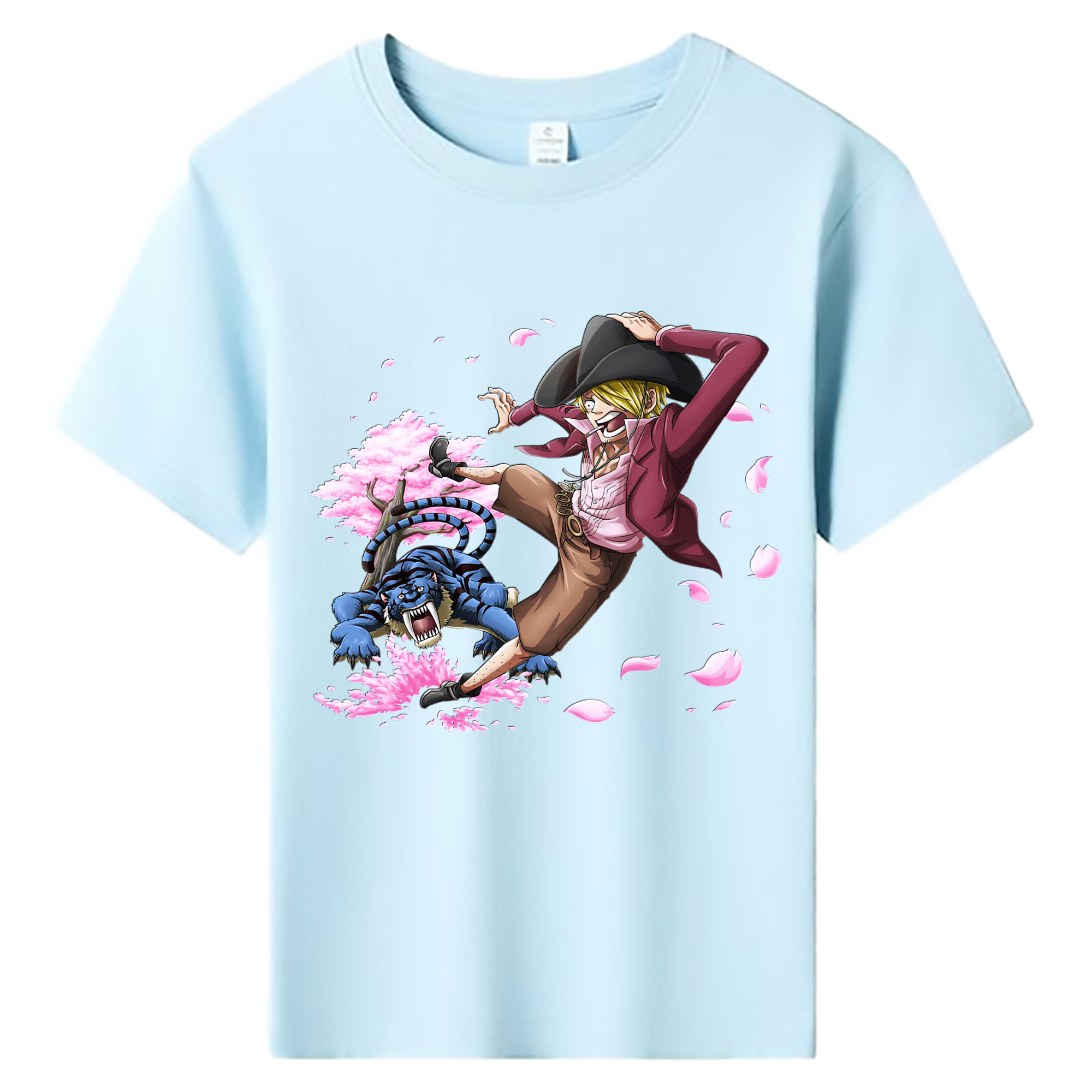 （画像用） ワンピース サンジ ONE PIECE Sanji 綿100％キッズTシャツ（フロントプリント）